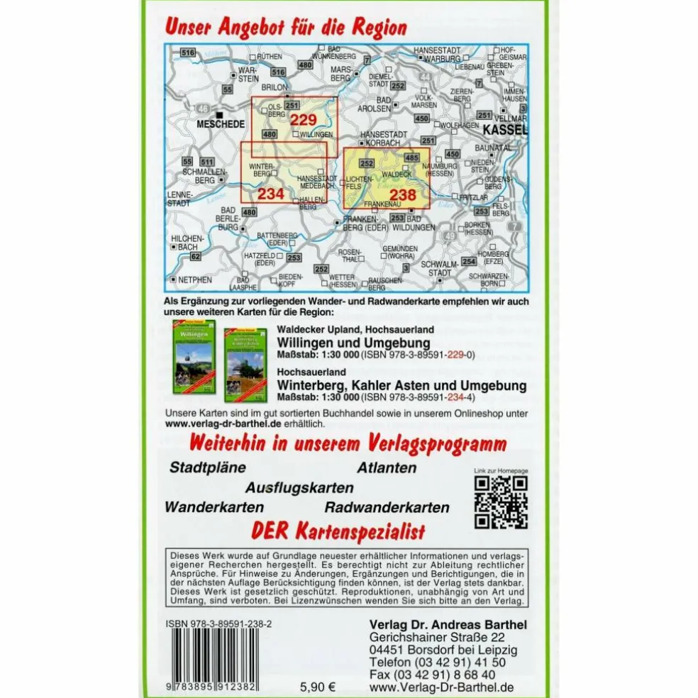 WANDER- UND RADWANDERKARTE EDERSEE, NATI - Wanderkarte