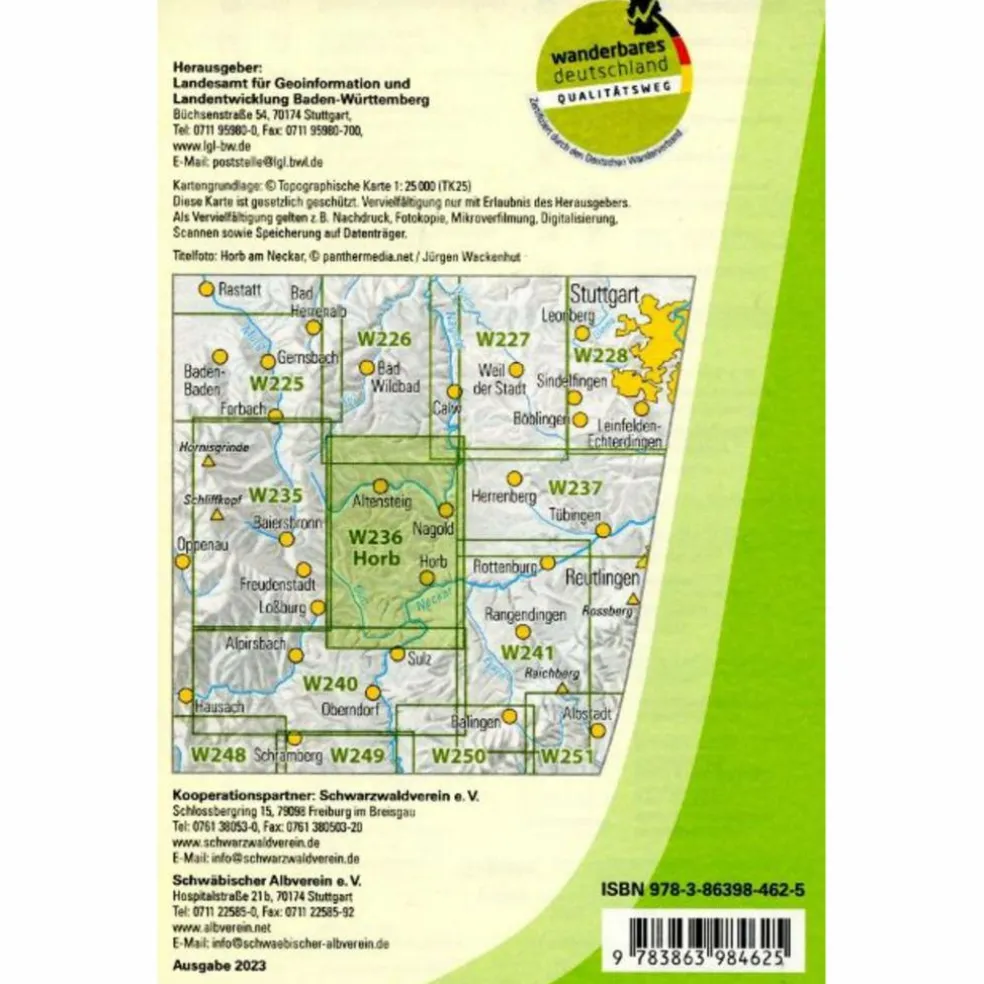 WANDERKARTE 1:25000 HORB AM NECKAR