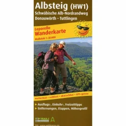 WANDERKARTE ALBSTEIG (HW1), SCHWÄBISCHE - Wanderkarte