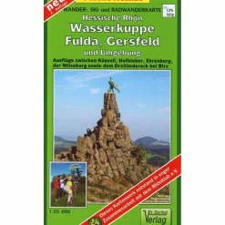 WASSERKUPPE, FULDA, GERSFELD UND UMGEBUNG - Wanderkarte