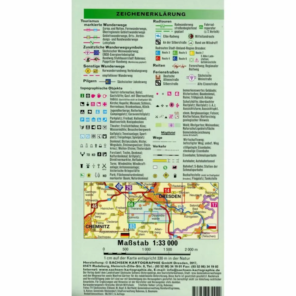 WEIßERITZTÄLER THARANDER WALD - Wanderkarte