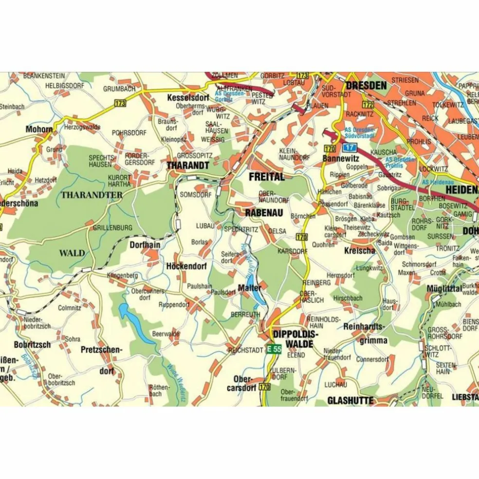 WEIßERITZTÄLER THARANDER WALD - Wanderkarte