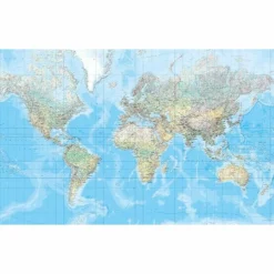 WELT PHYSIKALISCH POSTER 1:20 MIO. - Wand Karte