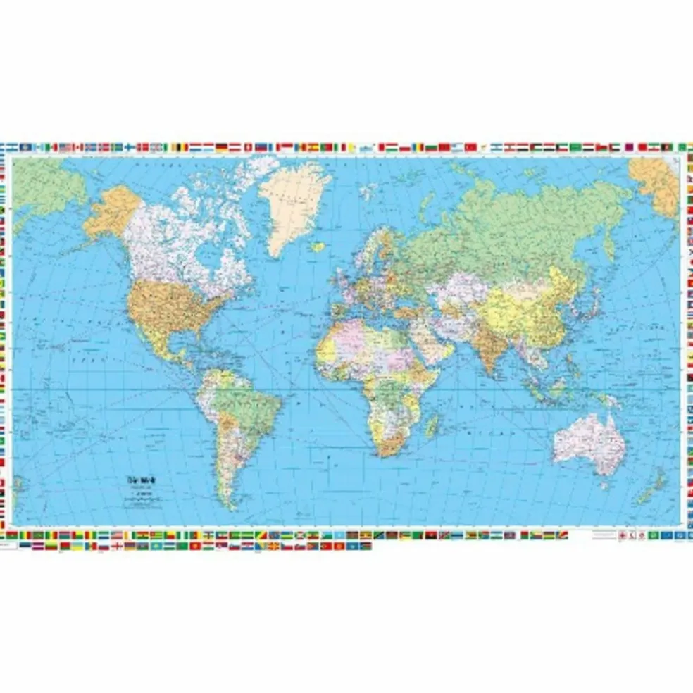 WELT POLITISCH POSTER 1:50 MIO. - Wand Karte