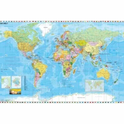 WELTKARTE DEUTSCH. POSTER - Poster