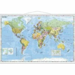 WELTKARTE DEUTSCHSPRACHIG. WANDKARTE MIT - Poster